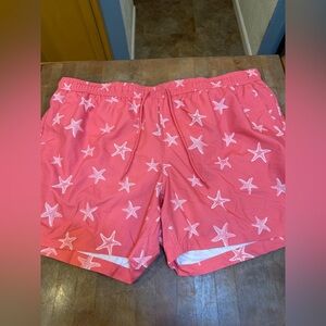 Men’s Sz 3XL George Pink Starfish Men's Shorts Swim Trunks Brand New with Tags
